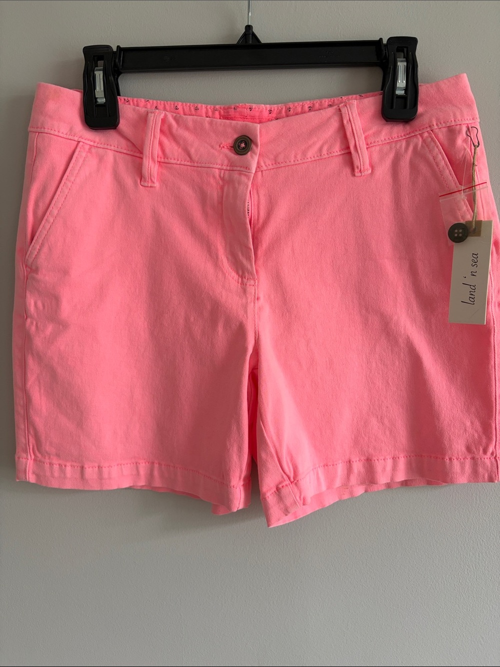 Women's Pink Bermuda Shorts with Belt Loops